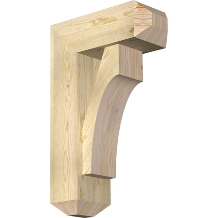 Ekena Millwork Westlake Craftsman Rough Sawn Bracket w/ Offset Brace, Douglas Fir, 8"W x 20"D x 32"H BKT0806X20X32WTL04RDF